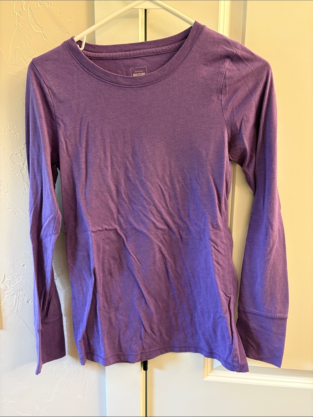 Mossimo Supply Co. Purple Long Sleeve Crewneck Top